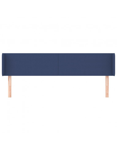 Testiera ad Orecchio Blu 203x16x78/88cm in Tessuto