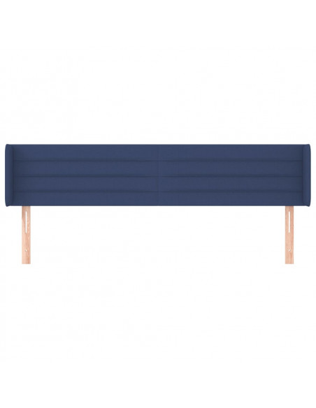 Testiera ad Orecchio Blu 203x16x78/88cm in Tessuto