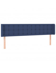 Testiera ad Orecchio Blu 203x16x78/88cm in Tessuto