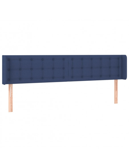 Testiera ad Orecchio Blu 203x16x78/88cm in Tessuto