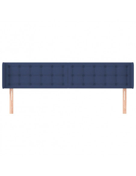 Testiera ad Orecchio Blu 203x16x78/88cm in Tessuto