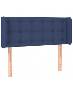 Testiera ad Orecchio Blu 83x16x78/88cm in Tessuto