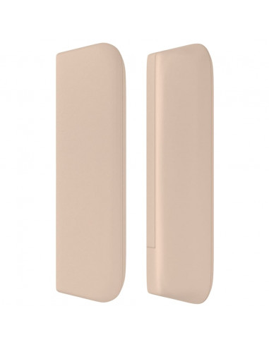 Testiera ad Orecchio Cappuccino 147x16x78/88 cm in Similpelle