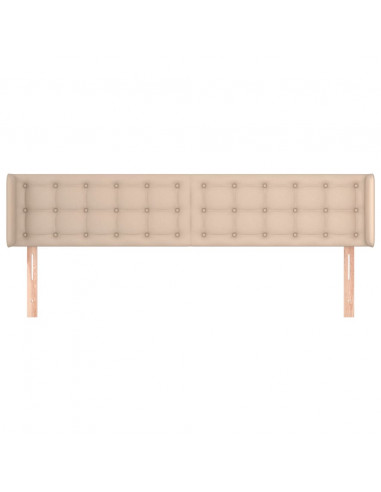 Testiera ad Orecchio Cappuccino 183x16x78/88 cm in Similpelle