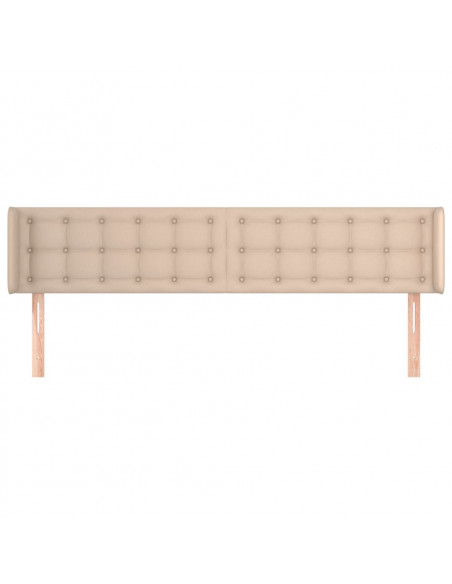 Testiera ad Orecchio Cappuccino 183x16x78/88 cm in Similpelle