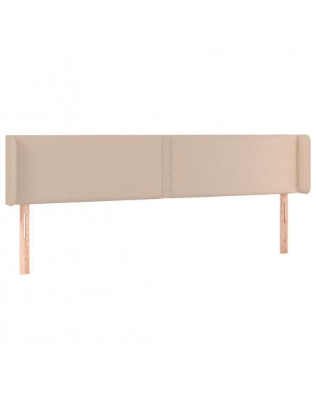Testiera ad Orecchio Cappuccino 183x16x78/88 cm in Similpelle