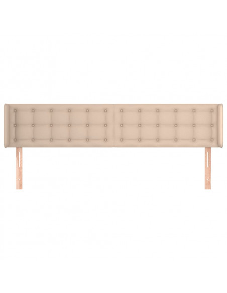 Testiera ad Orecchio Cappuccino 203x16x78/88 cm in Similpelle