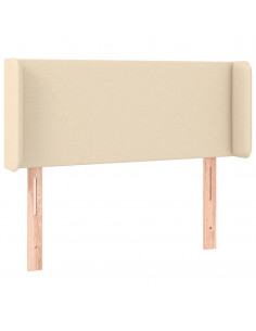 Testiera ad Orecchio Crema 103x16x78/88 cm in Tessuto