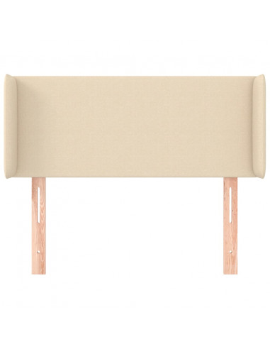 Testiera ad Orecchio Crema 103x16x78/88 cm in Tessuto