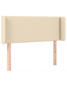 Testiera ad Orecchio Crema 103x16x78/88 cm in Tessuto