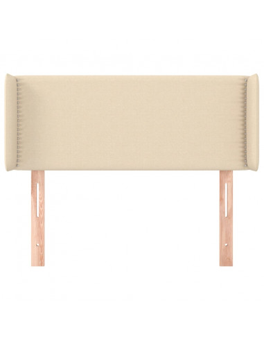 Testiera ad Orecchio Crema 103x16x78/88 cm in Tessuto