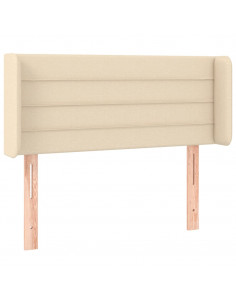 Testiera ad Orecchio Crema 103x16x78/88 cm in Tessuto