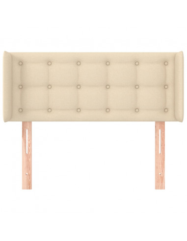 Testiera ad Orecchio Crema 103x16x78/88 cm in Tessuto