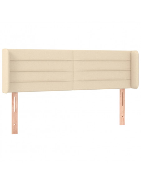 Testiera ad Orecchio Crema 147x16x78/88 cm in Tessuto