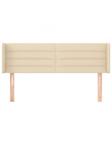 Testiera ad Orecchio Crema 147x16x78/88 cm in Tessuto