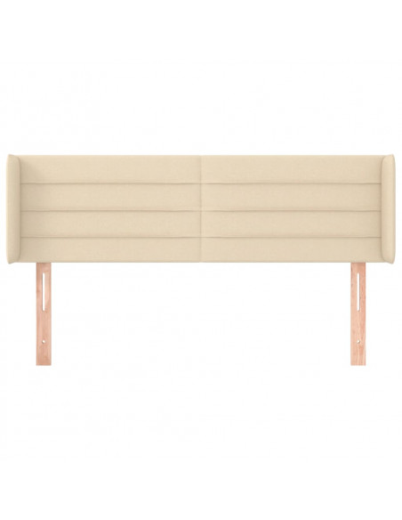 Testiera ad Orecchio Crema 147x16x78/88 cm in Tessuto