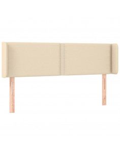 Testiera ad Orecchio Crema 147x16x78/88 cm in Tessuto