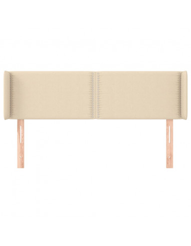 Testiera ad Orecchio Crema 147x16x78/88 cm in Tessuto