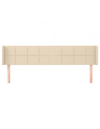 Testiera ad Orecchio Crema 163x16x78/88 cm in Tessuto