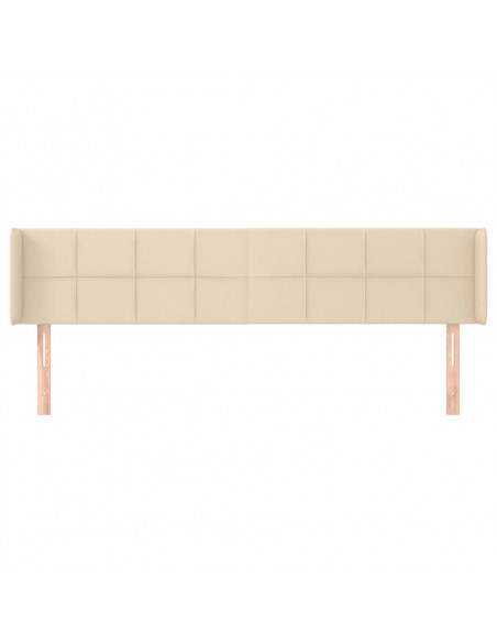 Testiera ad Orecchio Crema 163x16x78/88 cm in Tessuto
