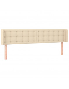 Testiera ad Orecchio Crema 163x16x78/88 cm in Tessuto