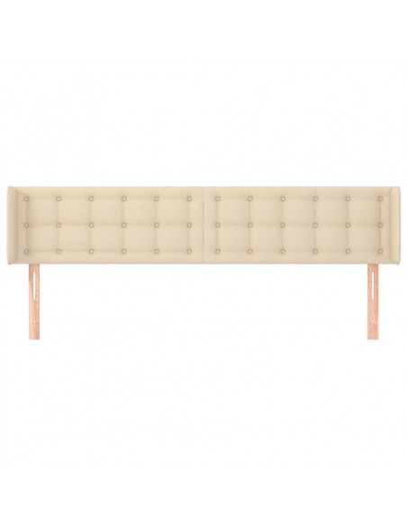 Testiera ad Orecchio Crema 163x16x78/88 cm in Tessuto