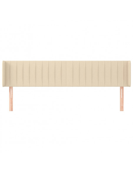 Testiera ad Orecchio Crema 163x16x78/88 cm in Tessuto