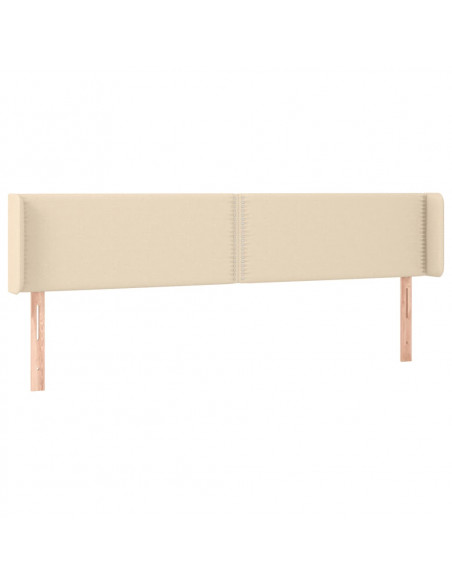 Testiera ad Orecchio Crema 163x16x78/88 cm in Tessuto