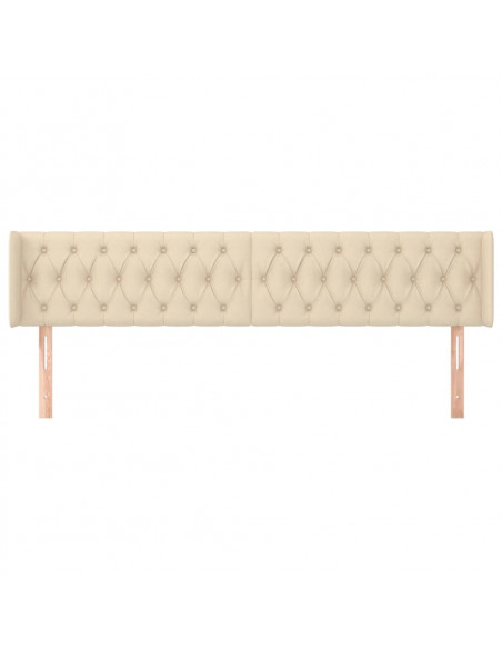 Testiera ad Orecchio Crema 183x16x78/88 cm in Tessuto