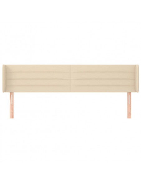 Testiera ad Orecchio Crema 183x16x78/88 cm in Tessuto