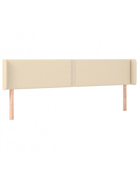 Testiera ad Orecchio Crema 183x16x78/88 cm in Tessuto
