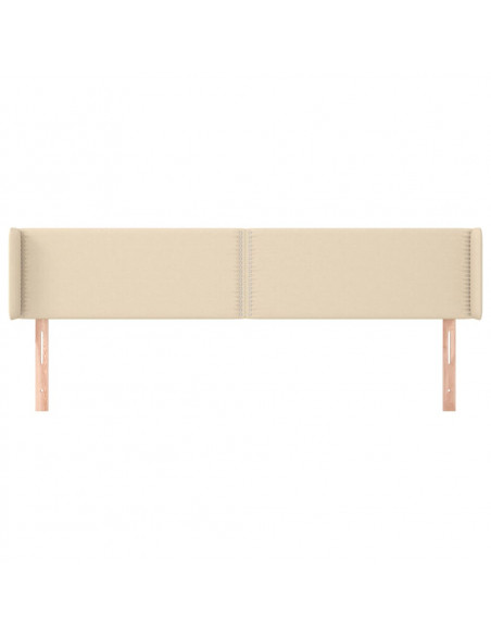 Testiera ad Orecchio Crema 183x16x78/88 cm in Tessuto