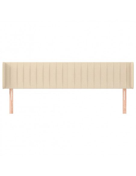 Testiera ad Orecchio Crema 203x16x78/88 cm in Tessuto