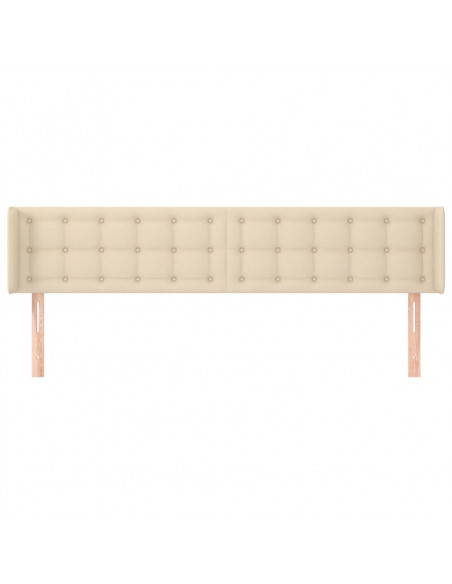 Testiera ad Orecchio Crema 203x16x78/88 cm in Tessuto