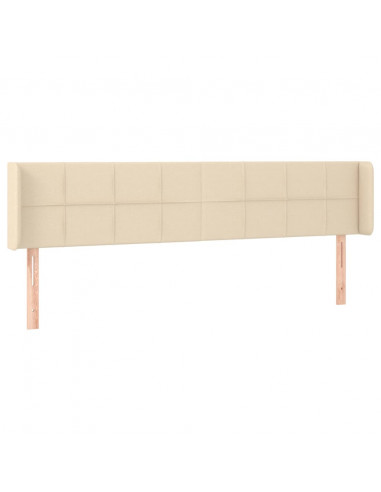 Testiera ad Orecchio Crema 203x16x78/88 cm in Tessuto