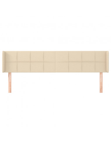 Testiera ad Orecchio Crema 203x16x78/88 cm in Tessuto