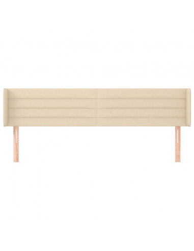 Testiera ad Orecchio Crema 203x16x78/88 cm in Tessuto