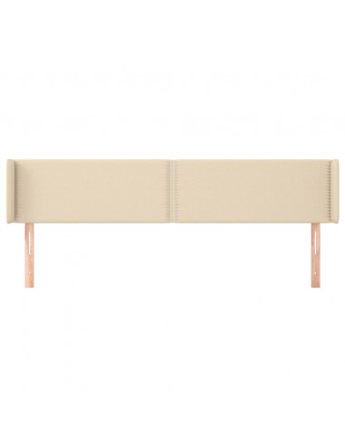 Testiera ad Orecchio Crema 203x16x78/88 cm in Tessuto