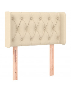 Testiera ad Orecchio Crema 83x16x78/88 cm in Tessuto