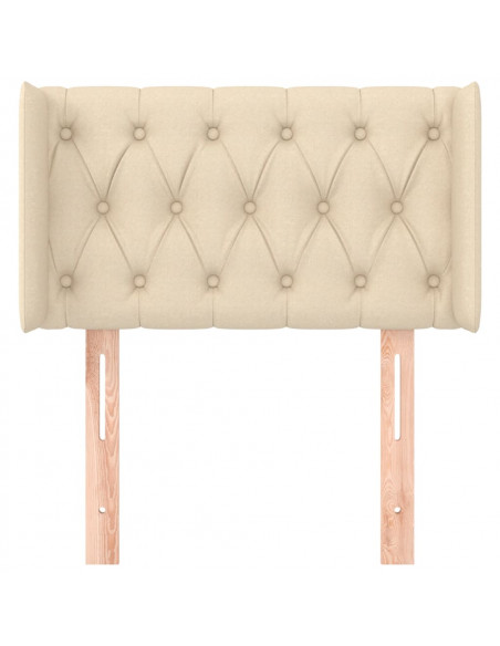 Testiera ad Orecchio Crema 83x16x78/88 cm in Tessuto