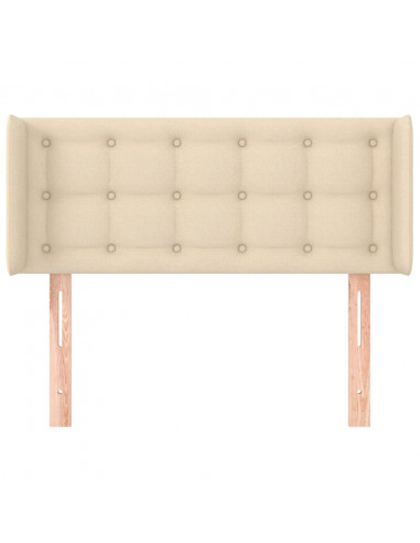 Testiera ad Orecchio Crema 83x16x78/88 cm in Tessuto