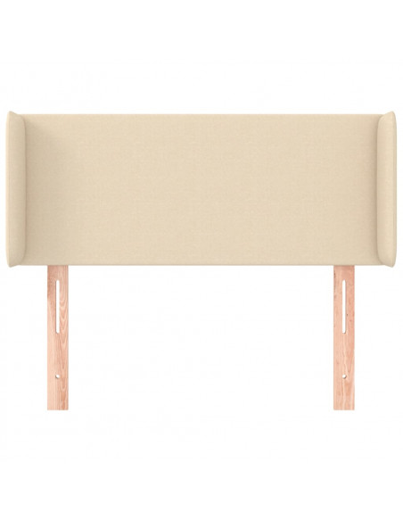 Testiera ad Orecchio Crema 93x16x78/88 cm in Tessuto