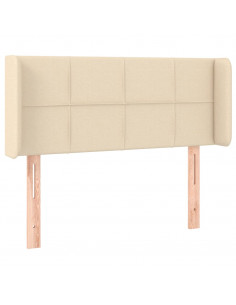 Testiera ad Orecchio Crema 93x16x78/88 cm in Tessuto