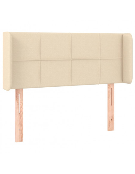 Testiera ad Orecchio Crema 93x16x78/88 cm in Tessuto