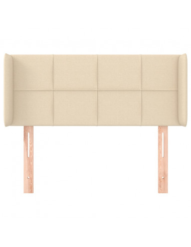 Testiera ad Orecchio Crema 93x16x78/88 cm in Tessuto