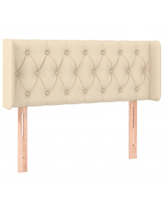 Testiera ad Orecchio Crema 93x16x78/88 cm in Tessuto