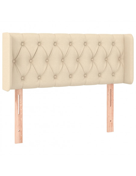Testiera ad Orecchio Crema 93x16x78/88 cm in Tessuto