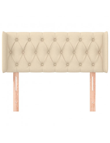 Testiera ad Orecchio Crema 93x16x78/88 cm in Tessuto