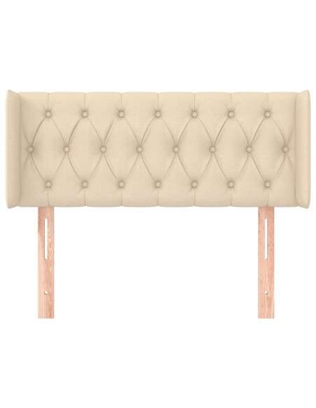 Testiera ad Orecchio Crema 93x16x78/88 cm in Tessuto