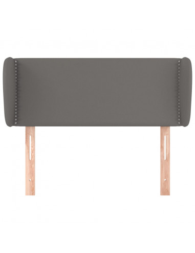 Testiera ad Orecchio Grigia 103x23x78/88 cm in Similpelle